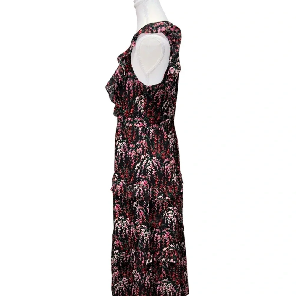 J.Crew Floral Ruffled Tiered Midi Dress